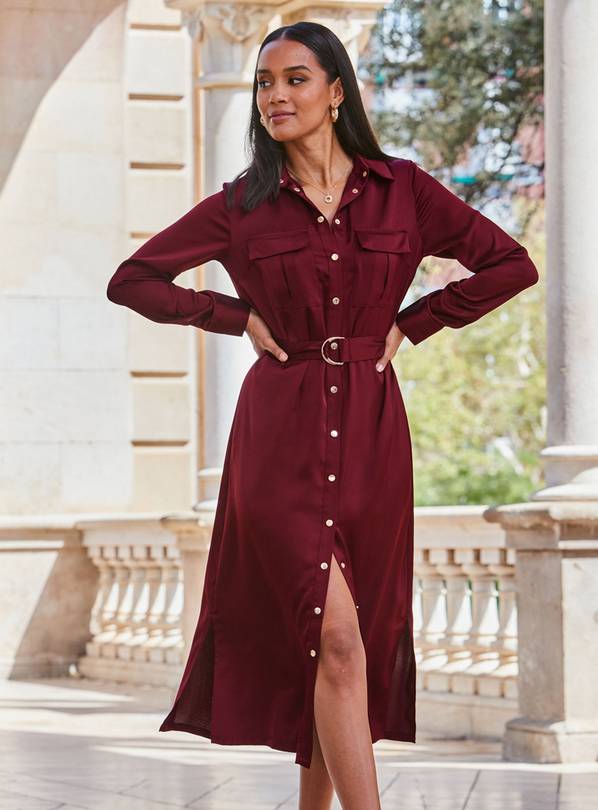 Long sleeve shop button down dress